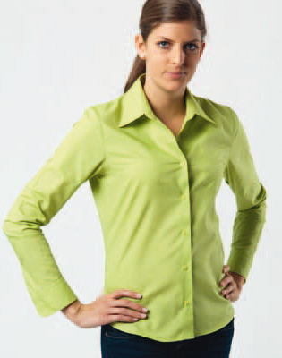 Kariban K549 Popeline Damenbluse langarm, pflegeleicht