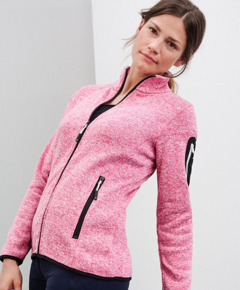 Ladies' Knitted Fleece Jacket JN761