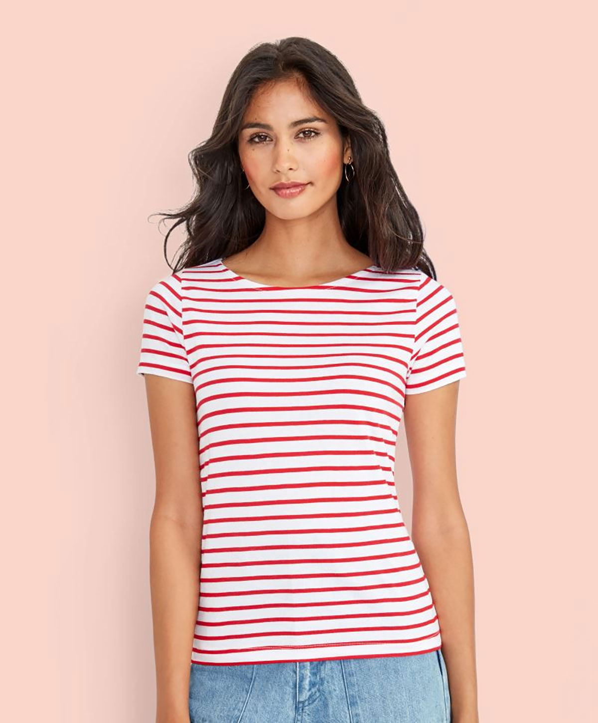 Women´s Round Neck Striped T-Shirt Miles Sol's 0139