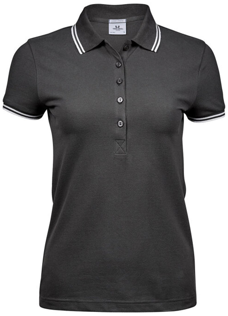 Ladies' Luxury Stripe Stretch Polo Tee Jays 1408 black/white M
