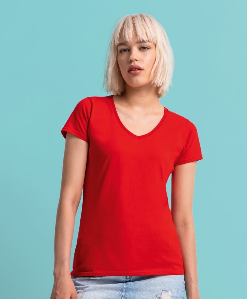 Ladies' Iconic 150 V-Neck T Fruit of the Loom 16.1444
