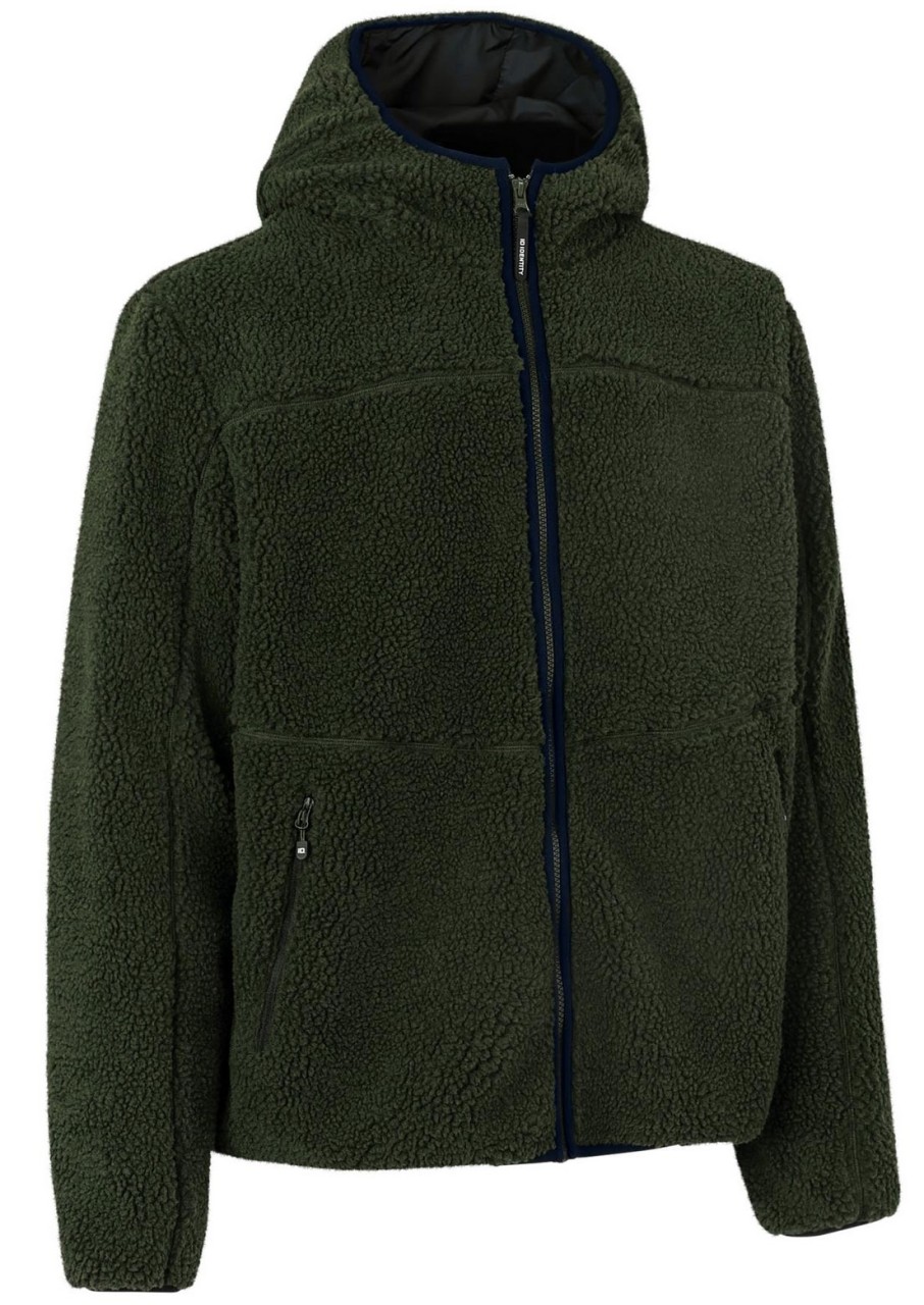 ID 0828 Pile Fleece Jacke oliv M