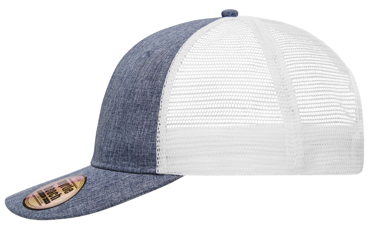 navy melange/ white