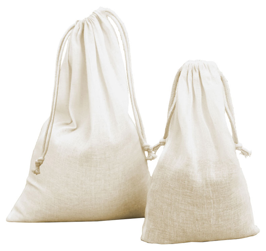 Baumwolltaschen mit Kordeln (5 Stück) Neutral 95025-S