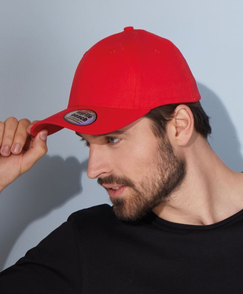 6 Panel Elastic Fit Baseball Kappe MB6206