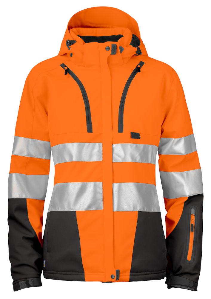 ProJob 6424 Gefütterte Softshell Damenjacke EN ISO 20471