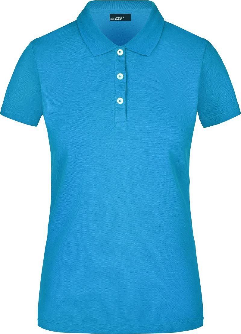 Damen Stretch Piqué Polo JN356 turquoise, S