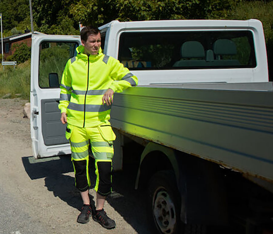 ProJob 6577 3/4 Arbeitshose mit Hängetaschen EN ISO 20471 KLASSE 2/1