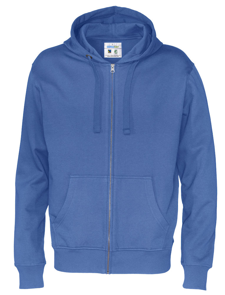 Cottover 141010 Full Zip Hood Man 100% Organic Baumwolle