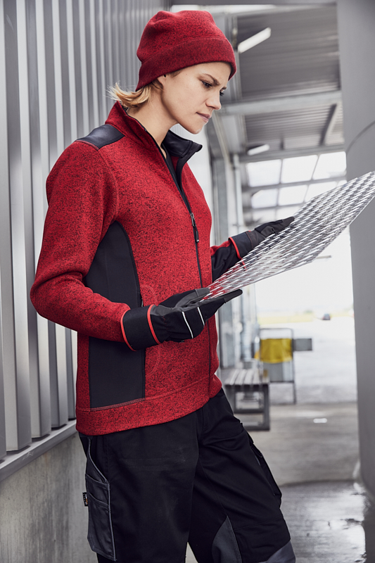 Ladies' Knitted Workwear Fleece Jacket James&Nicholson JN861