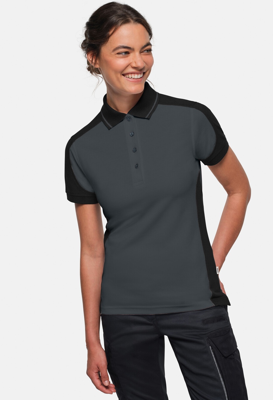 HAKRO Damen Poloshirt Contrast MIKRALINAR® ECO 339