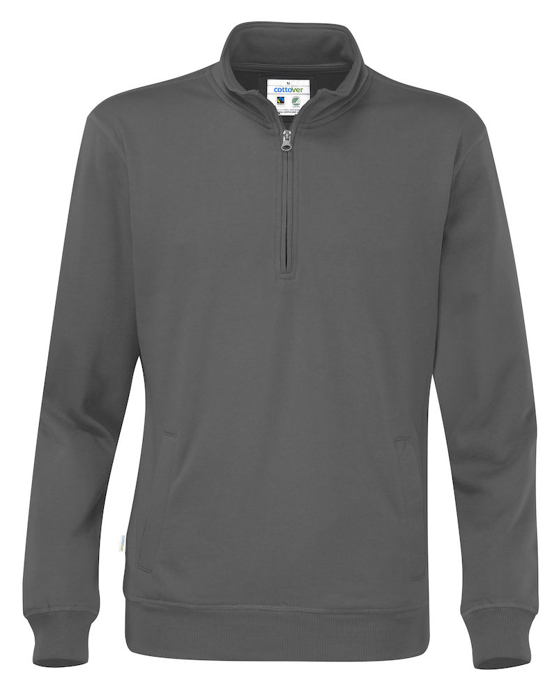 Cottover 141012 Half Zip Unisex 100% Organic Baumwolle