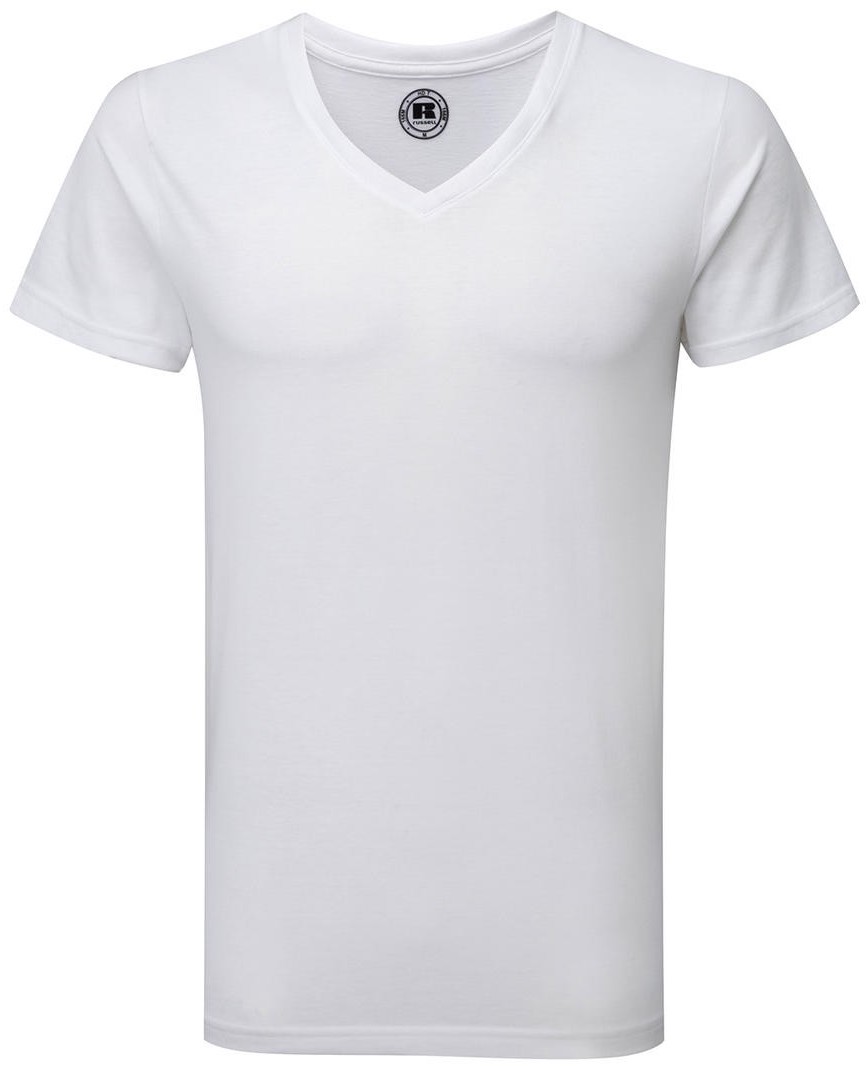 Herren V-Ausschnitt HD T-Shirt Russell 166M