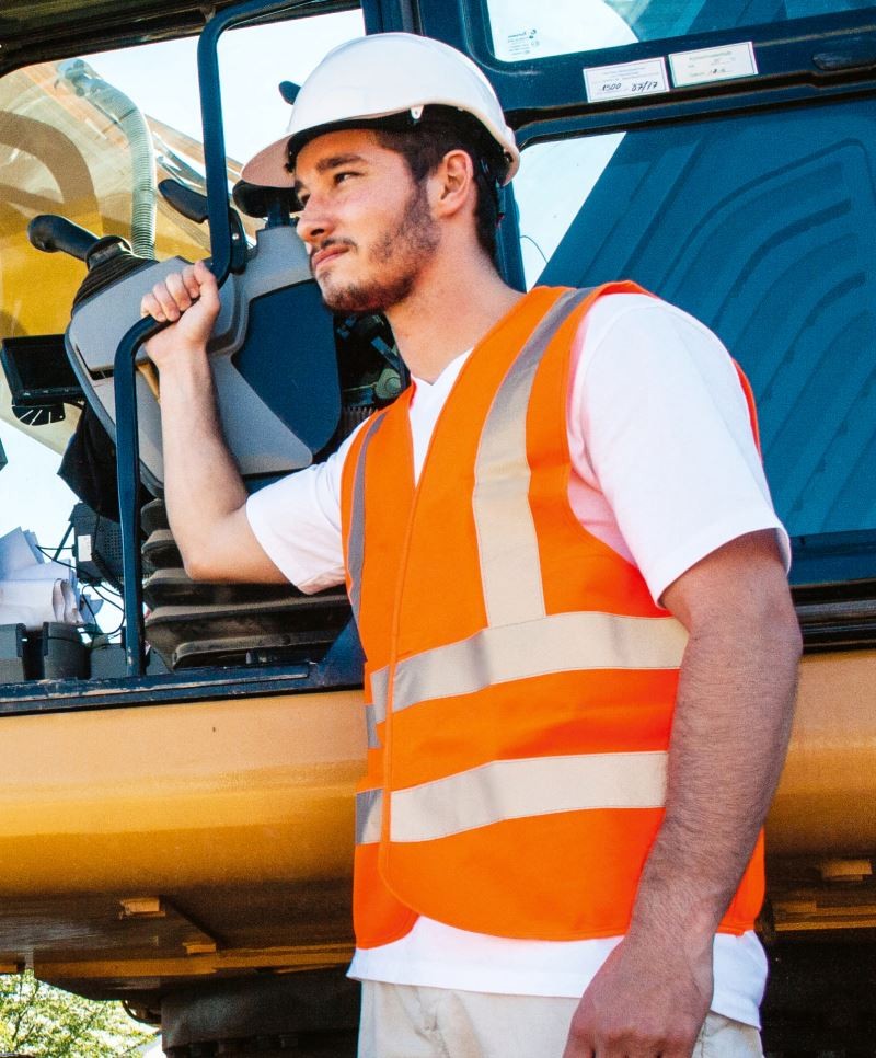 Hi-Vis Safety Vest With 4 Reflective Stripes Hannover Korntex KXVR