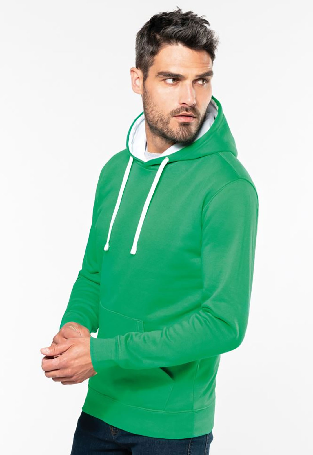 Bicolor Kapuzen Sweatshirt Kariban K446