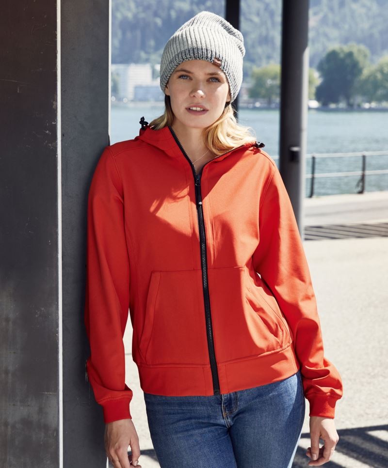 Ladies' Hooded Softshell Jacket JN1145