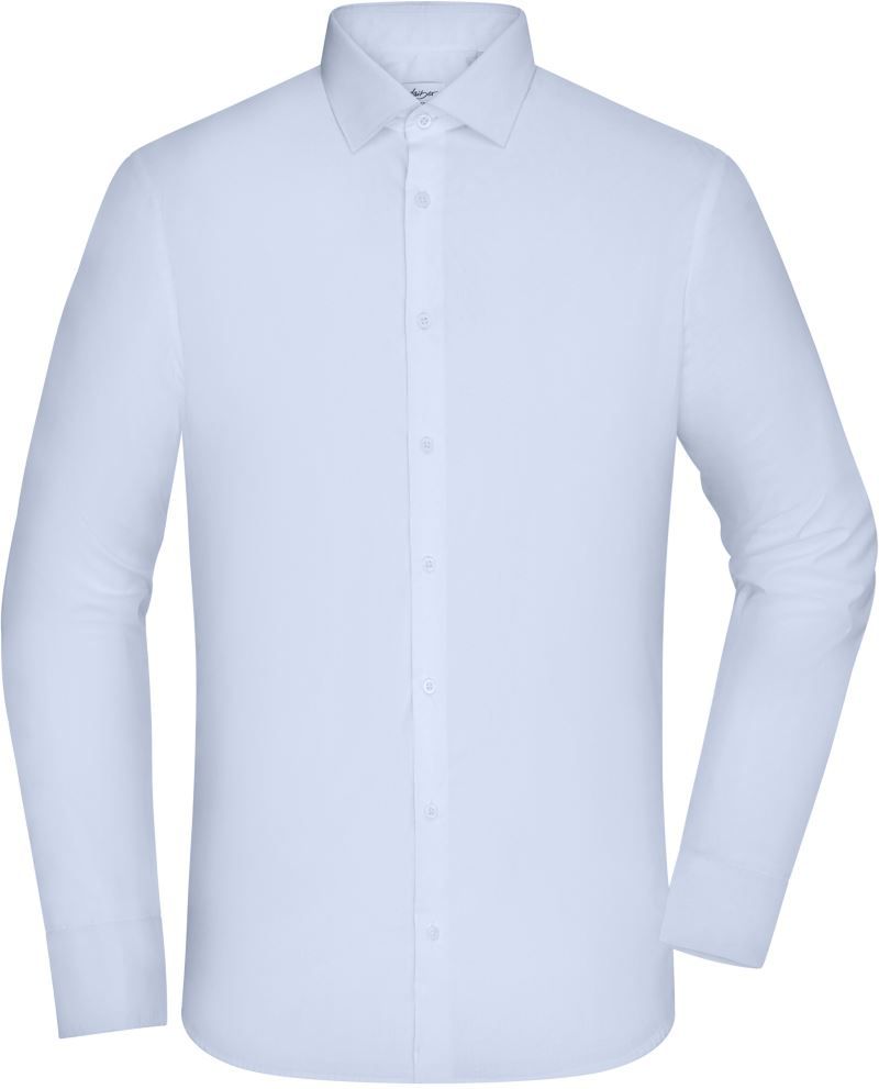 Popeline Slim Fit Hemd langarm James&Nicholson JN1372