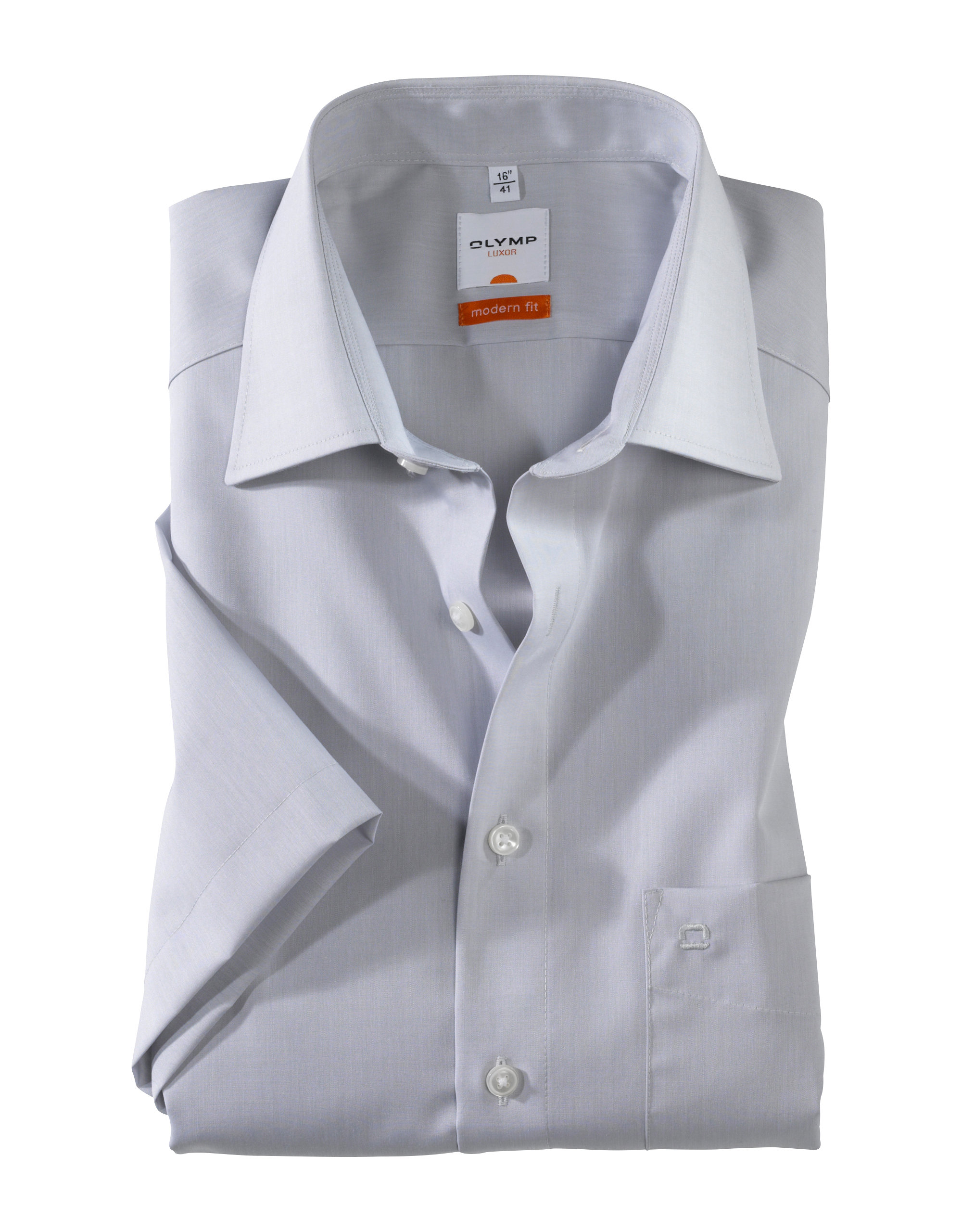 Olymp Luxor Modern Fit Kurzarm Hemd Chambray 0304.12
