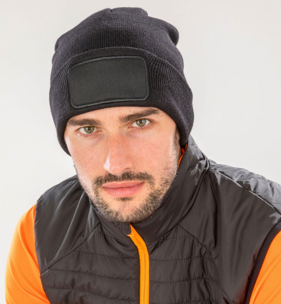 Recycled Double Knit Printers Beanie Result RT927