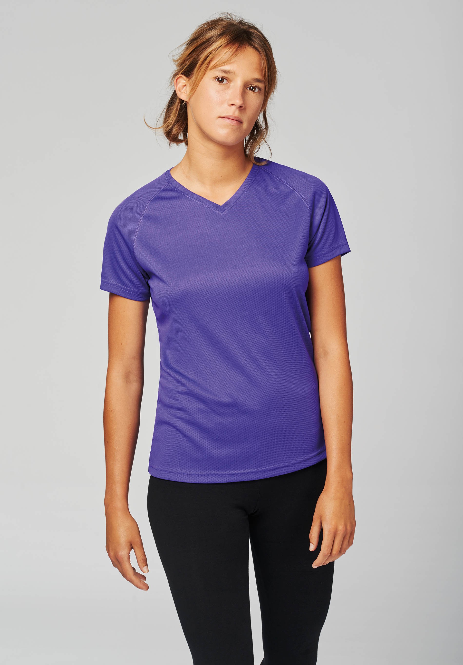 Damen V-Neck Sport Shirt Kariban Proact PA477