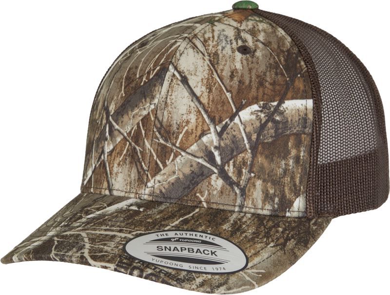 6 Panel Trucker Kappe "Realtree Camo" Flexfit 6606RC