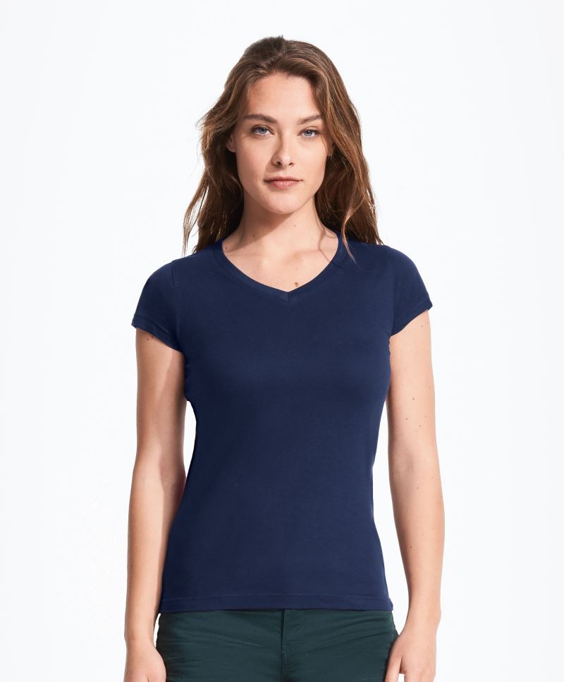 Ladies V-Neck-T-Shirt Moon Sol's 1388