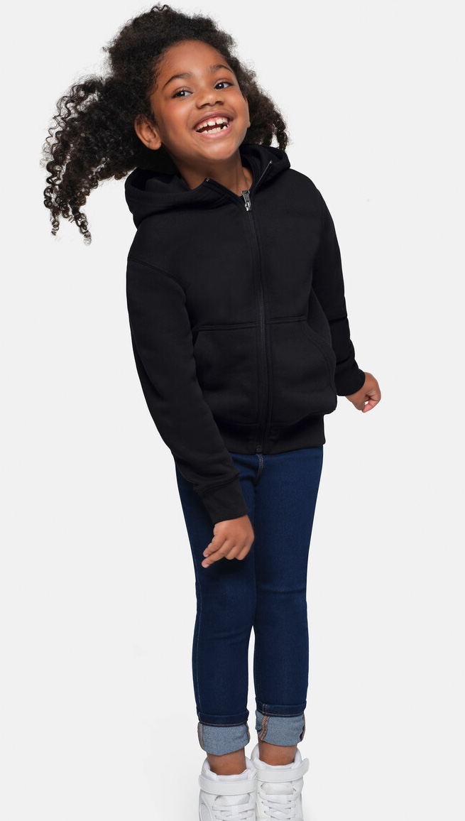 HAKRO Kinder Kapuzen-Sweatjacke Bio-Baumwolle 565