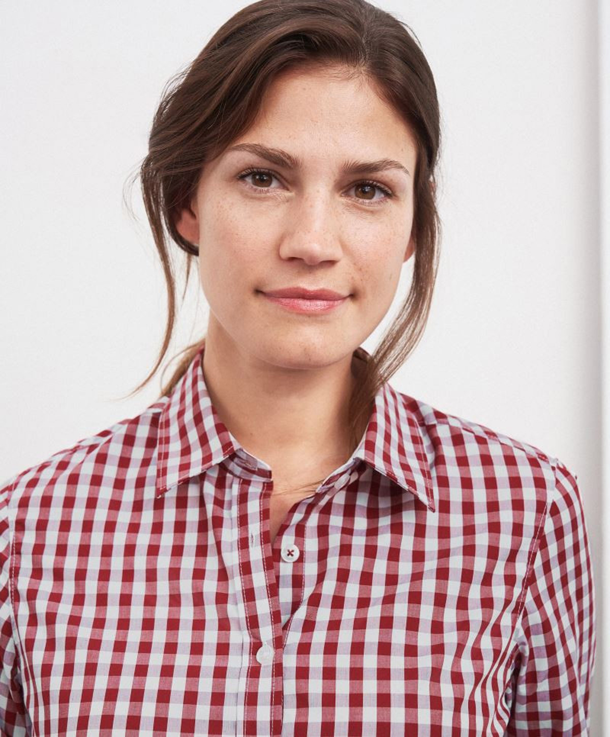 Popeline Karo Bluse langarm JN616