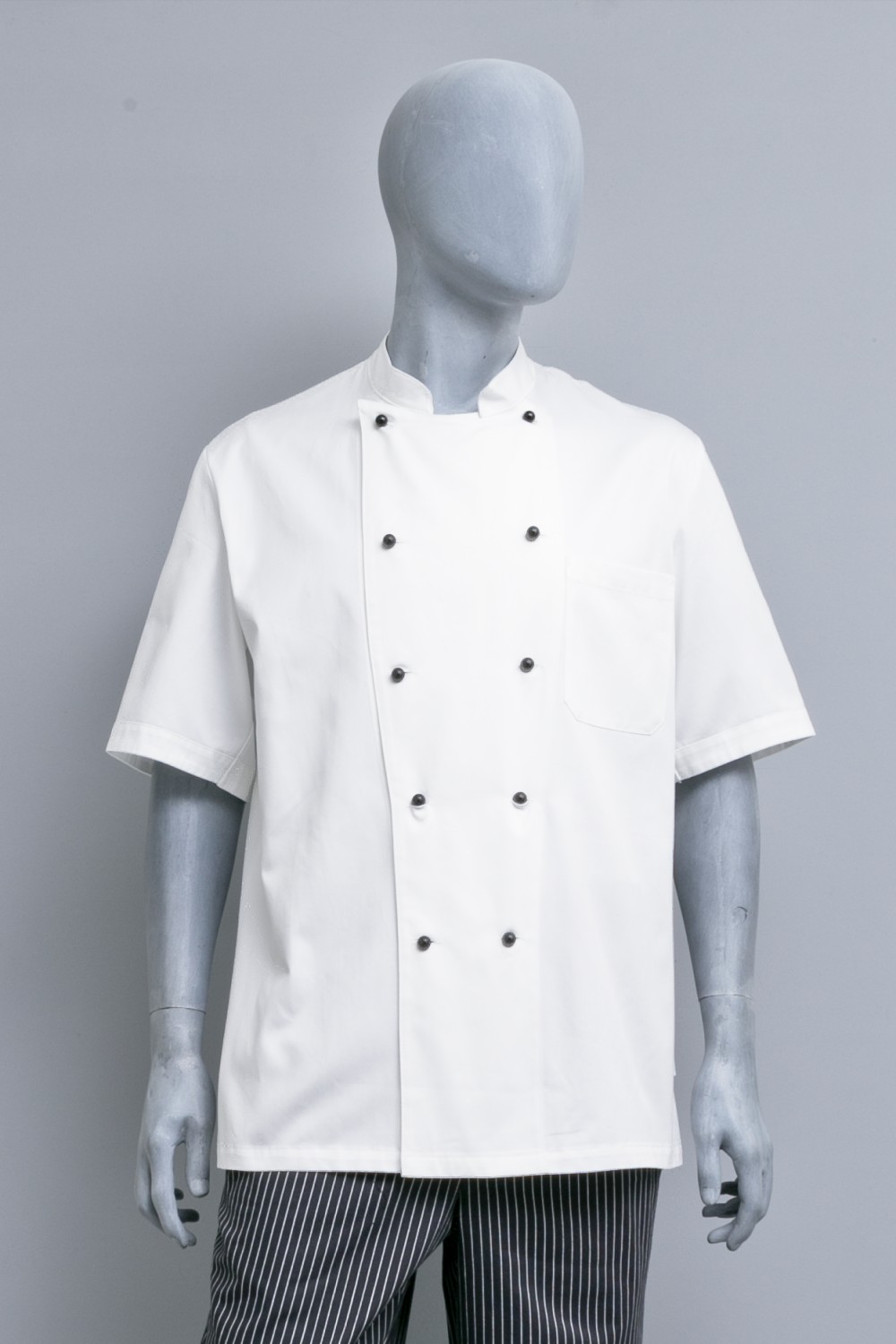 Kochjacke Unisex Kurzarm weiss