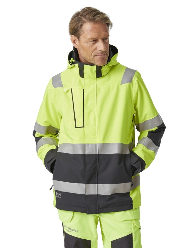 Helly Hansen Warnschutz Regenjacke ALNA 71195, Klasse 3 EN ISO 20471