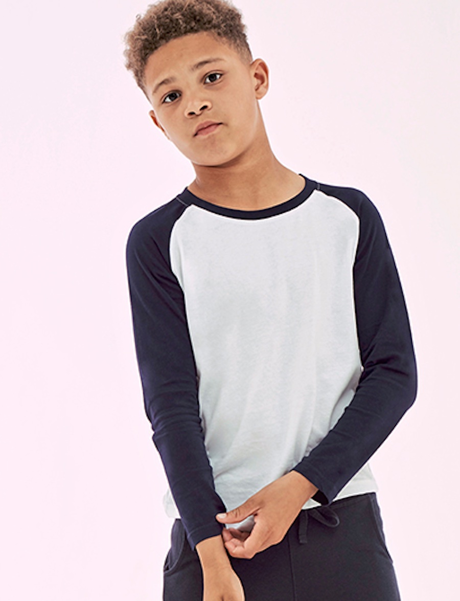 Kids´ Long Sleeved Baseball T Skinnifit SM271