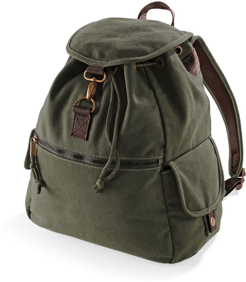 Vintage Canvas Backpack Quadra QD612
