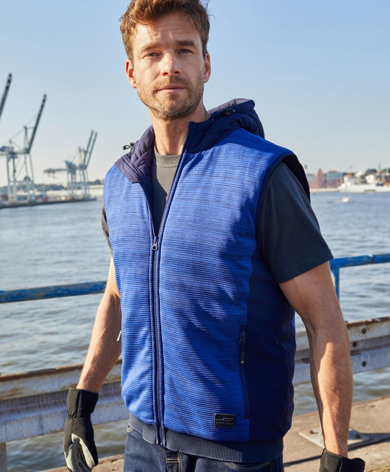 JN1848 Men's Padded Hybrid Gilet James&Nicholson